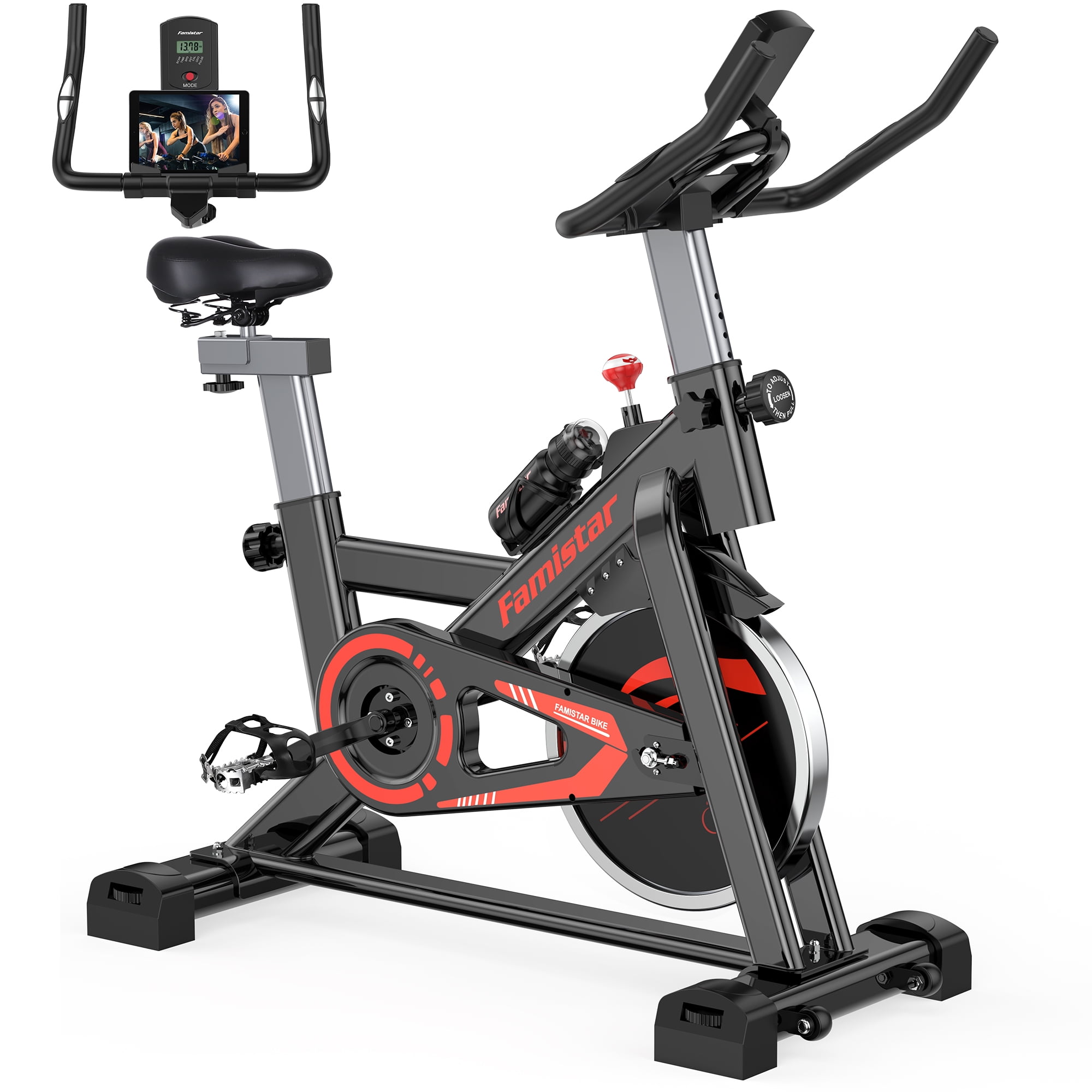 LED Display Exercise Spinning Bike Cardio Fitness Workout Adjustable Resistance 