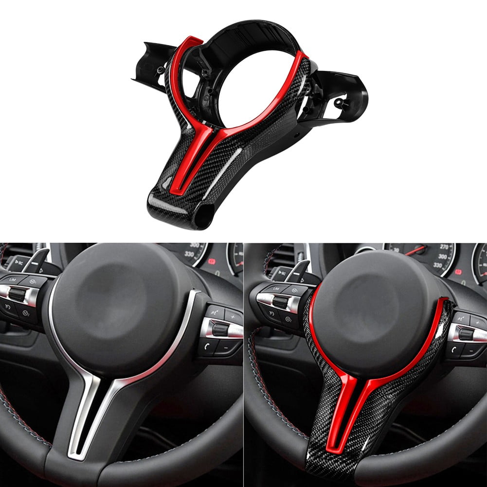 Carbon Fiber Steering Wheel Trim Replace Fit For BMW M X5M X6M Series 1