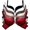 thumbnail image 1 of 6 Pieces Gift ADD 1 Cup Full Cup Demi Wired Double Pushup Push Up Bra B/C (38B), 1 of 2