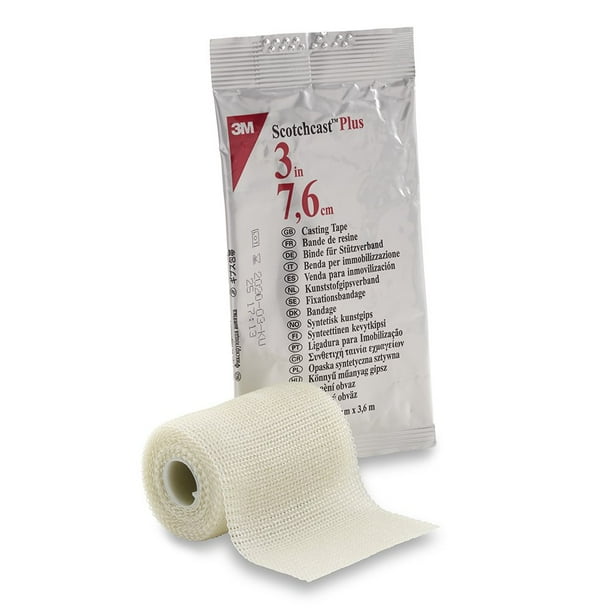3M Scotchcast Plus Cast Tape 3 Inch X 4 Yard Fiberglass White, 82003