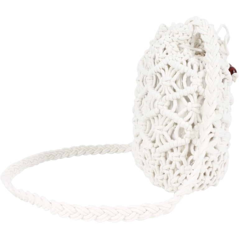 Women Mini Cotton Crochet Crossbody Bag Summer Beach  display picture 2