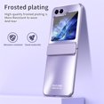 thumbnail image 5 of ELEHOLD for Samsung Galaxy Z Flip 5 Luxury Plating Case with Hinge Protection,Frosted PC Plating Full Body Protective Non-Slip Shockproof Case for Samsung Galaxy Z Flip 5,Purple, 5 of 10