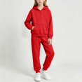 thumbnail image 6 of Vmvidoty Half Zip Drop Shoulder Long Sleeve Tracksuit 2 Piece Activewear Set Sweatsuits Little Girls 9-10 Years, 6 of 8