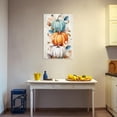 thumbnail image 4 of ZHONGYUTONG Autumn Canvas Wall Art Fall Pumpkin Pictures Farmhouse Harvest Painting Thanksgiving Print for Kitchen Decor Framed (12.00" x 18.00"), 4 of 5