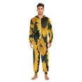 thumbnail image 2 of IAUYY Unisex Adult Onesie Pajamas Ultra-Soft Crystal-Soft Fabric, Halloween Adult Onesie Pajamas Adults,With a Zipper Plus Size Onesie Pajamas, Yellow Sunflower, 2 of 7