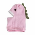 thumbnail image 4 of Idoravan Kids Winter Beanie Hat and Scarf Set Kids Winter Beanie Hat Warm Knit Thick Ski Cap Children's Hooded Scarf Dinosaur Hat Pink, 4 of 4