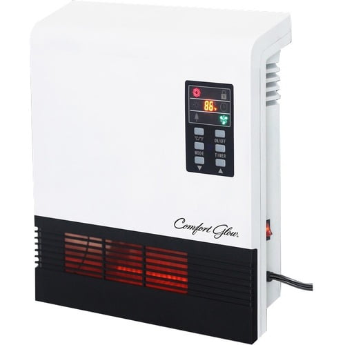Comfort Glow Quartz Wall Mount Comfort Furnace - Quartz - Electric - Electric - 750 W to 1.50 kW - 2 x Heat Settings - 1000 Sq. ft. Coverage Area - 1500 W - 120 V AC - 12.50 A - Wall Mount - White, Bl
