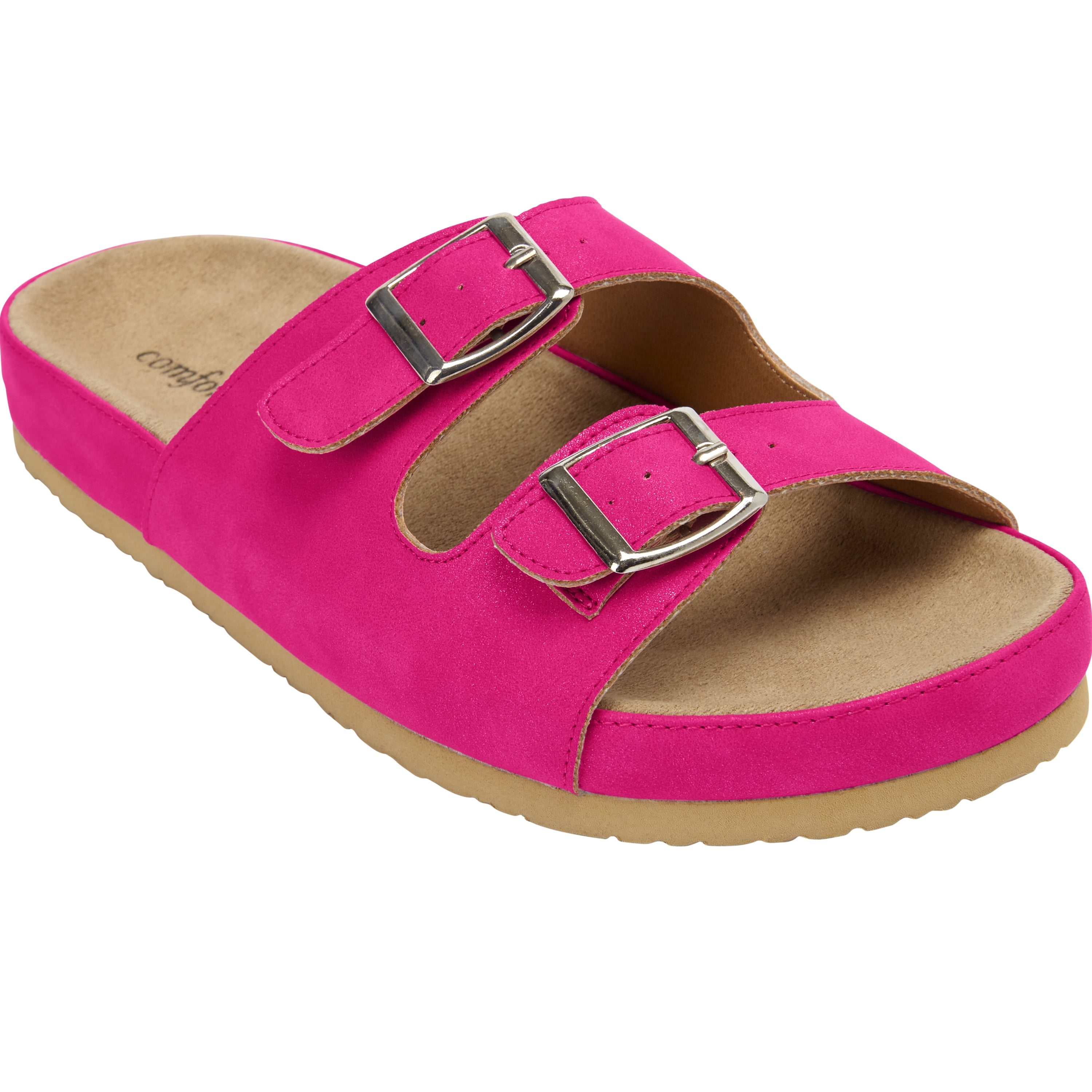 pink wide width sandals