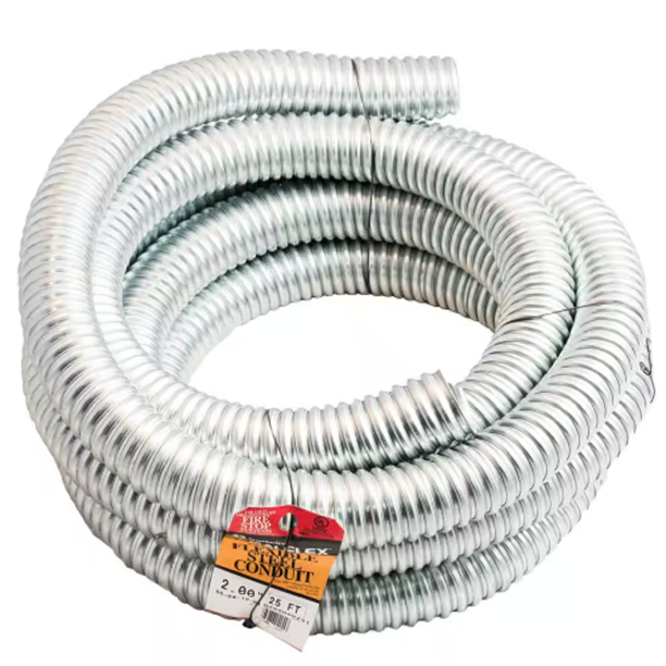 Southwire 55091901 2" x 25' Galflex RWS Metallic Armored Steel Flexible Conduit