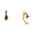 thumbnail image 1 of Estatua de animal, figura de bailarina, escultura de niña bailarina, adorno de resina, material de madera, adecuado para regalar, decoración del hogar, 1 of 8