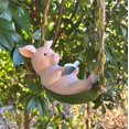 thumbnail image 2 of JoyMoreHome Animal Statue for Garden,Hanging on Tree Branch Rabbit or Pig Swing Statue Outdoor Garden Decoration, Housewarming Gift, Comes with Rope and Hook, 2 of 6