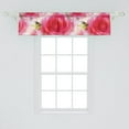 thumbnail image 2 of Rose Pattern Window Valance, Abstract Vibes Watercolor Floral Design Romance Feels Spring Artwork, Curtain Valance for Kitchen Bedroom with Rod Pocket, 54" X 18", Dark Coral Pale Pink, by Ambesonne, 2 of 2