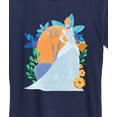 thumbnail image 3 of Disney Princess - Cinderella And Florals - Women's Short Sleeve Graphic T-Shirt, 3 of 5