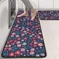 thumbnail image 2 of Kitchen Rugs Sets Of 2,Pioneer Flower Floral Print Pattern Anti Fatigue Kitchen Mat Rugs Non Slip Washable,Decorative Kitchen Floor Mats for Kitchen,Sink,Laundry,17"x47"+17"x47", 2 of 5