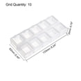 thumbnail image 2 of Component Storage Box PS Fixed 10 Grids Clear White 133x62x20mm, 2 of 4