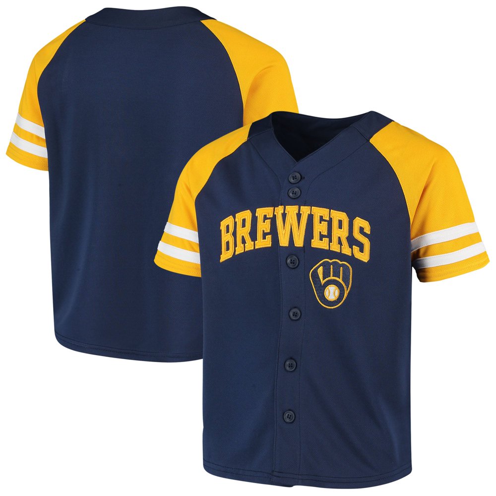 Milwaukee Brewers Youth Team Jersey Navy/Gold