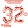 thumbnail image 3 of PARIS PRODUCTS - 32nd Birthday Rose Gold Balloons & Number 32 Mylar Balloon, 32nd Birthday Party Decor, 32nd Birthday Decorations for Women, 32nd Birthday Decorations Women 32, 3 of 4