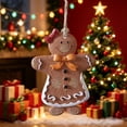 thumbnail image 5 of PONPRNGY 1Pc Gingerbread Man Ornaments for Christmas Tree, Gingerbread Christmas Decorations, Adorable Resin Figurines Decor for Tree, Home, office, Baking Party, 5 of 8