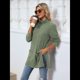 thumbnail image 5 of Camisas de Larga para Mujer, Blusas Túnica Casuales de Cuello Alto Verde XL, 5 of 10