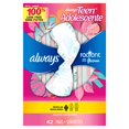 thumbnail image 3 of Always Radiant Teen Pads, Size 1, Regular, with Wings, Unscented, 3 of 16