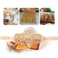 thumbnail image 3 of Rodillo con relieve de madera con patrón de Natividad navideña, herramienta para hornear de cocina con diferentes relieves, 3 of 8