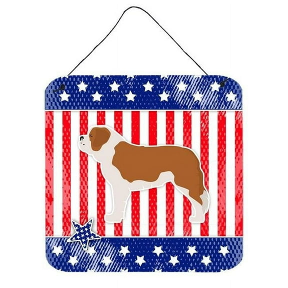 USA Patriotic Saint Bernard Wall or Door Hanging Prints