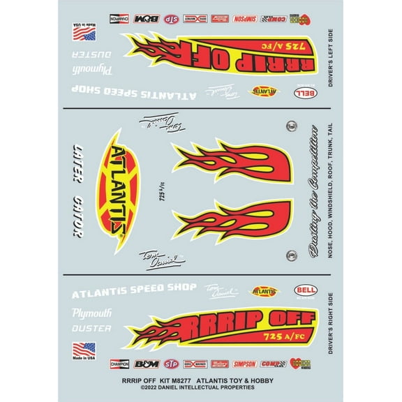 Atlantis Models AANM8277 1-32 Scale Snap Tom Daniel RRRRip Off Funny Car Plastic Figures