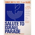 thumbnail image 2 of Anonymous 15x18 Black Ornate Wood Framed Double Matted Museum Art Print Titled - Salute to Israel Parade (1970), 2 of 5