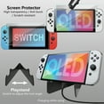 thumbnail image 6 of omrando Hard Carrying Case Compatible with Nintendo Switch (OLED Model) and Nintendo Switch,with Playing Stand , Tempered Film for Switch and OLED,Switch Accessories (Black-Black), 6 of 6