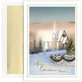 thumbnail image 3 of Masterpiece Studios Holiday Collection 16-Count Christmas Cards with Foil Lined Envelopes, Country Church,"5.62" x 7.87" (895800), 3 of 3