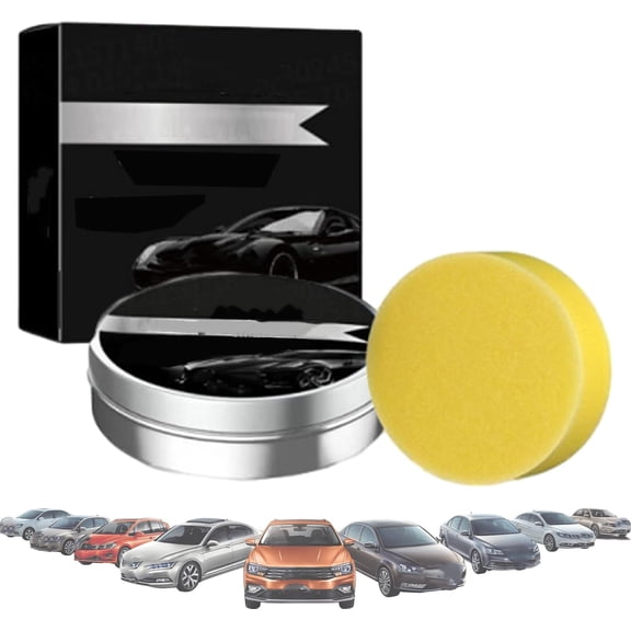 Titanium Ceramic Wax Cream, 3 in 1 Ceramic Wax, Scratch Remover for Vehicles, Polish Vehicle Paint Care, Lasting Protection Mild Formula Polish With Sponge(1PCS)