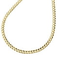 thumbnail image 3 of 14K Yellow Gold 3mm Solid Plain Curb Cuban Chain Link Necklace 18 Inches, 3 of 7