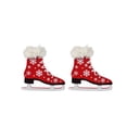 thumbnail image 2 of Xihbxyly Ofertas Del Dia de Hoy Relampago 2 Piezas de Navegación Adornada, Trineo Navegación, Colgante de Madera Hueco y Esponjoso, Adorno de Navidad, Colgante de Patines de Hielo, 2 of 6