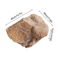 thumbnail image 2 of Outdoor Rock Cover, Artificial Landscape Boulder Enclosure, Decorative Landscaping Fiberglass Protection Dome, Realistic Natural Texture, Sand Stone, Medium Size, 2 of 6