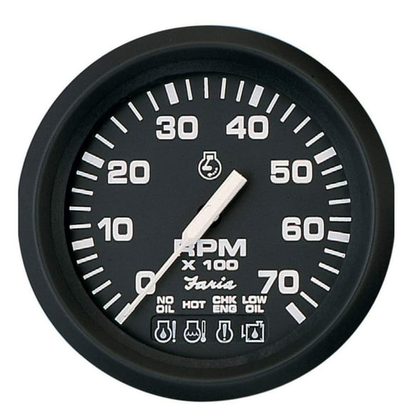 Tacómetro Faria Euro Black 4 con indicador SystemCheck de 7000 RPM