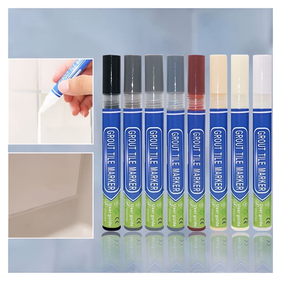 VELIMO White Tile Grout Pen 14 cm Waterproof,Anti-mildew