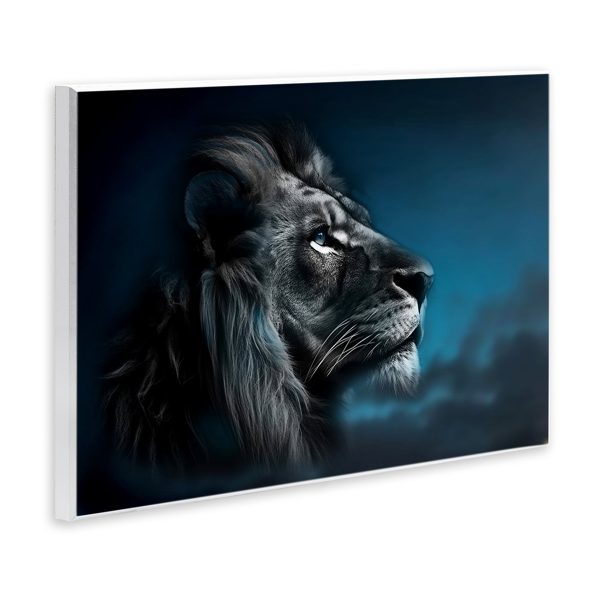 Stupell Industries Intense Gazing Lion Animals & Insects Painting Unframed Art Print Wall Art, 15 x 10