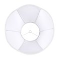 thumbnail image 3 of Bell Lamp Shade, White Silk Shantung Scalloped Lampshade Replacement, Softback, 7'' Top x 14'' Bottom x 10'' Height, Spider Fitter, 3 of 7