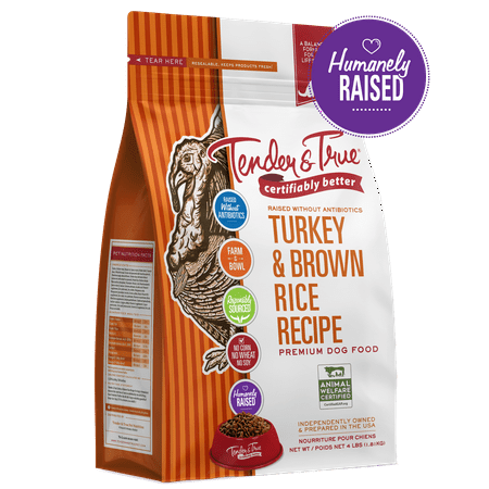 Tender & True Turkey & Brown Rice Recipe Dry Dog Food, 4 lb bag