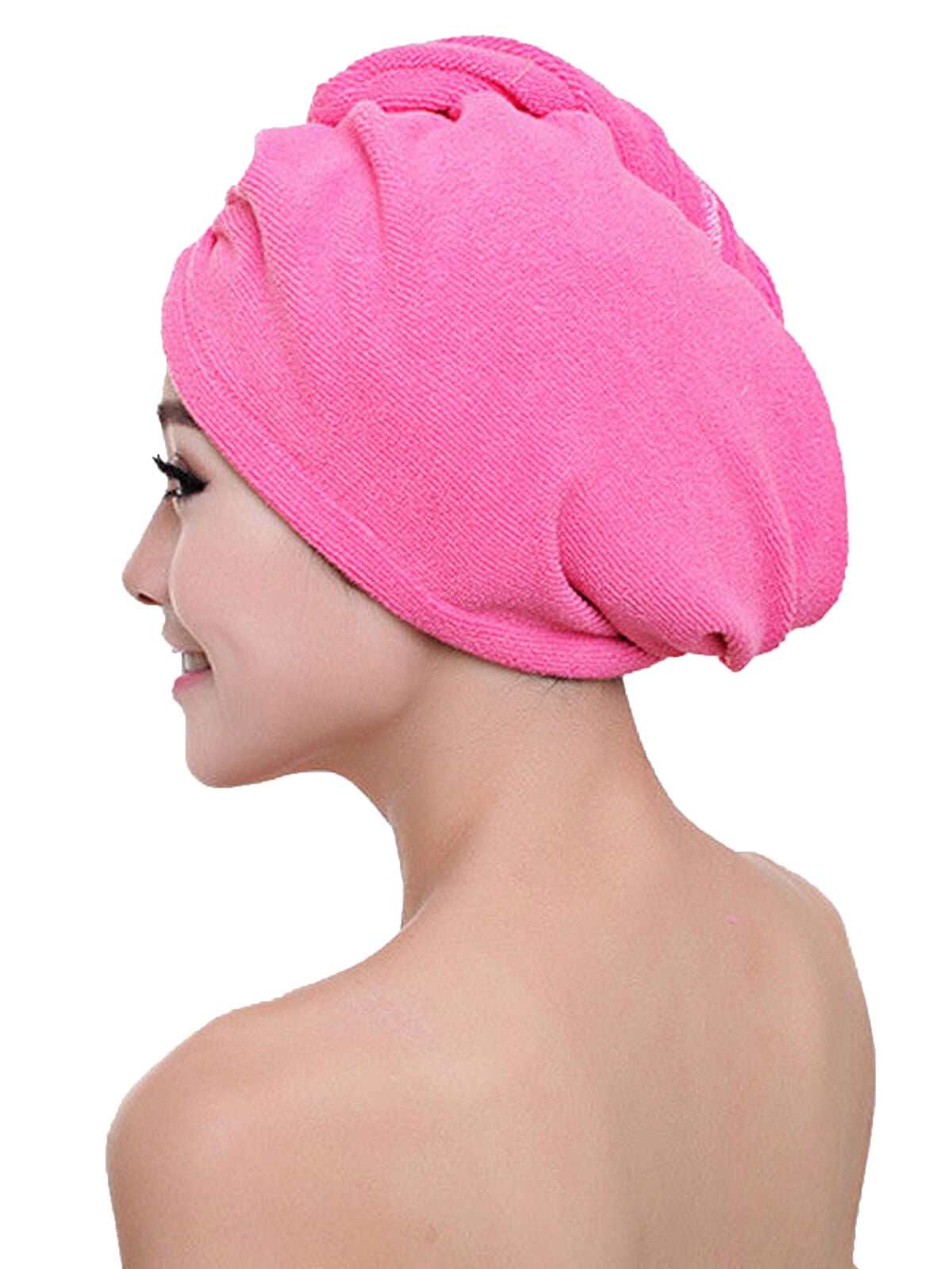 2 Size Towel Cap Quick Dry Hair Wrap Microfiber Cap Bathing Magic Drying Hat KY 