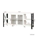 thumbnail image 3 of YDSM TV Stands for Living Room, Industrial TV Stand for Bedroom Furniture, Farmhouse TV Stand 80 Inch Television Stand , Modern Horizontal Wood and Metal Open Bookshelf, 3 of 5