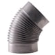 thumbnail image 4 of Conector de tubo de chimenea portátil, codo de 45 degree, tubo de humo resistente al calor, fabricado en 125 cm, 4 of 9