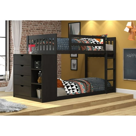 - Donco Kids Twin Over Twin Mission Chest Bunk Bed
