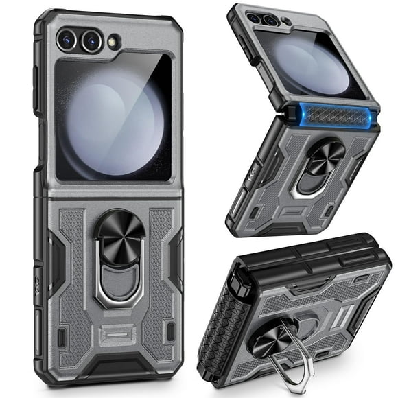 Funda VEGO para Samsung Galaxy Z Flip 5 con protector de pantalla y anillo