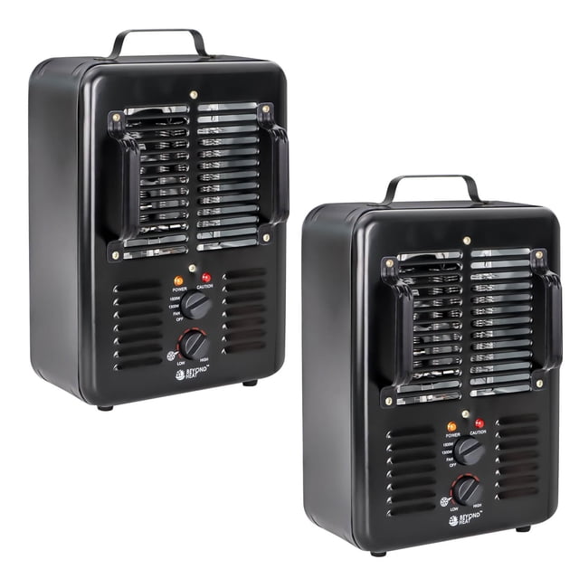 Calefactor Space Heater BEYOND HEAT Milkhouse 1300W-1500W, paquete de 2