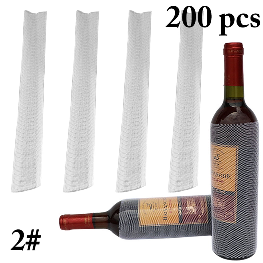  BTSD-home 50 Pcs Wine Mesh Protective Sleeves PE Net Wine  Liquor Bottles Protector for Travel Airplane 7.87 Inch Keep Bottles Safe :  Home & Kitchen