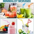 thumbnail image 6 of Uiz Merueh 100 PCS Flexible Plastic Drinking Straws, Long Colorful Disposable Bendy Party Fancy Straws, 6 of 7