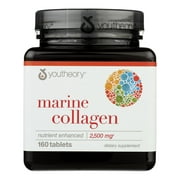 Youtheory Marine Collagen - Type 1 and 3 - Advanced Formula - 160 Tablets