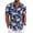 Blue Floral, variant on Men's Linen Shirts Short Sleeve Casual Shirt Button Down Shirt for Men Beach Summer Wedding Shirt