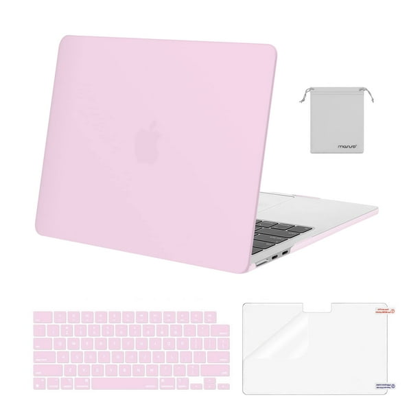 Funda MOSISO compatible con MacBook Air de 13,6 pulgadas, color rosa empolvado